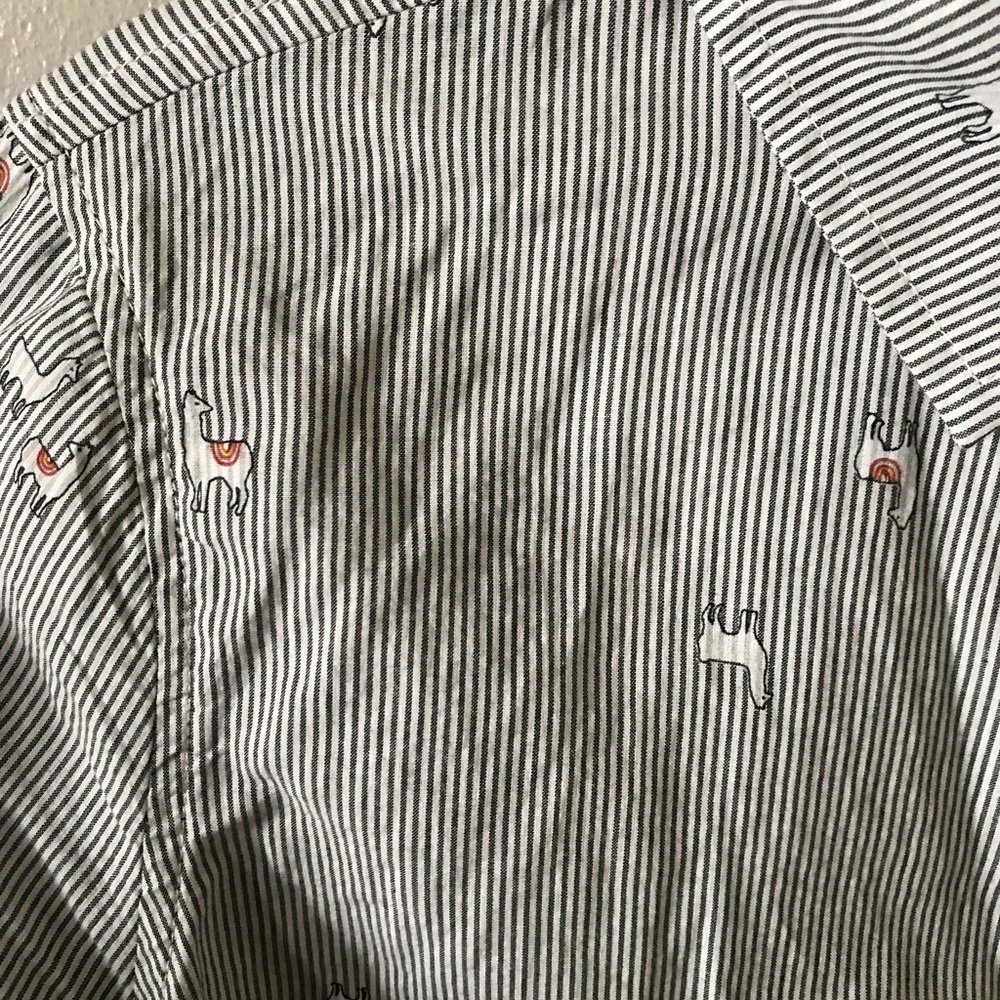 Llama button up